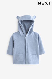 Blue Baby Soft Brushed Cotton Hooded Jacket (0mths-3yrs) (195671) | €16 - €18