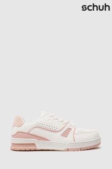 White/Pink - Schuh And Melody Feature Lace-up Trainers (195701) | kr640