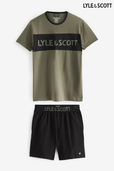 Lyle & Scott Woody Green Loungewear Set (195765) | LEI 245