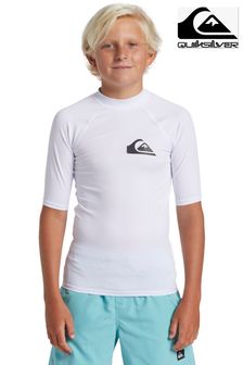 白色 - Quiksilver Boys Youth Short Sleeve Upf50 Rash Vest (196211) | NT$1,030