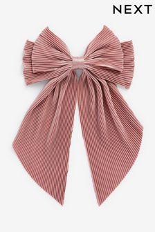 Pink Plisse Bow Hairclip (196655) | kr93
