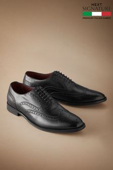 Čierna - Klasický strih - Kožené oxfordské topánky Signature s vyrazeným vzorom z talianskej kože (196971) | €73