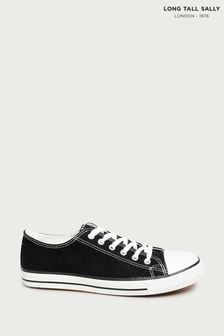 Long Tall Sally Black Canvas Low Trainers (197754) | €34