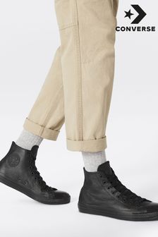 黑色 - Converse白色高幫Ox皮革運動鞋 (198136) | HK$720