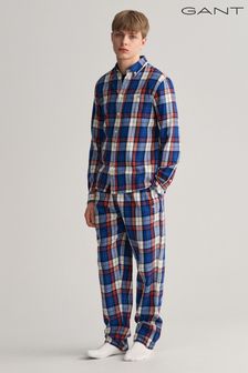 Gant Kariertes Flanellhemd mit Logo, Blau (198490) | 53 €