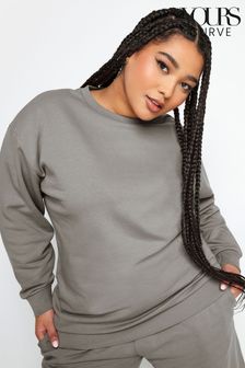 Yours Curve Grey Black Sweatshirt (198641) | AED122