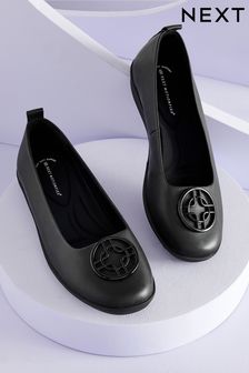 Black Forever Comfort With Motionflex Hardware Ballerina Shoes (198646) | kr568