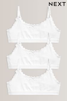 White Lace Strappy Crop Top 3 Pack (5-16yrs) (198729) | €9 - €14