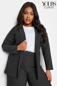 Yours Curve Black Limited Pinstripe Blazer (198914) | 2,117 UAH