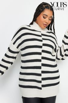 Yours Curve Black/White Mis Matched Stripe Jumper (199029) | €15