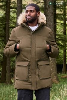 Mountain Warehouse Green Fern Mens Water Resistant Padded Parka (199322) | 184 €