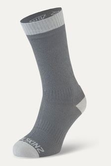 Sealskinz Wiveton Waterproof Warm Weather Mid Length Black Socks (199495) | 210 SAR