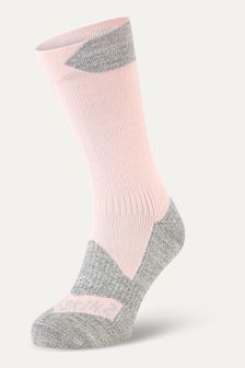 Pink - Sealskinz Raynham Waterproof All Weather Mid Length Socks (199682) | kr700