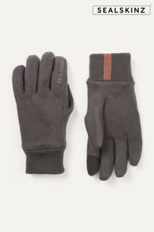 Серый - Ветрозащитные вязаные перчатки Sealskinz Necton (199853) | €46