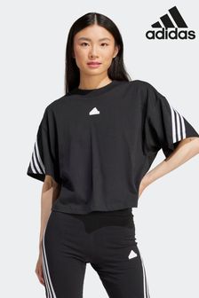 adidas Black Sportswear Future Icons 3-Stripes T-Shirt (199891) | SGD 54