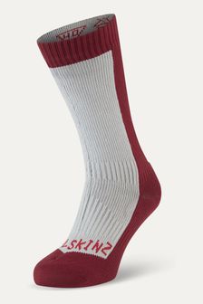 Rdeča - Vodoodporne srednje dolge nogavice z motivom hladnega vremena Sealskinz Starston (199951) | €49