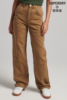 Superdry Brown Wide Leg Carpenter Trousers (1FB635) | 46 €