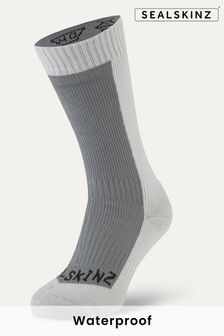 Siva - Vodoodporne srednje dolge nogavice z motivom hladnega vremena Sealskinz Starston (200166) | €49