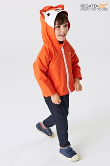 Orange - Regatta Wasserabweisende Jacke mit Animalprint und Figurmotiv (200613) | 20 €
