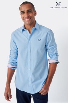 Granatowy - Niebieska bawełniana koszula Crew Clothing Company (200897) | 180 zł