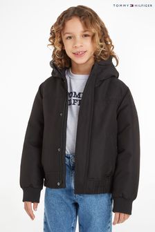 Tommy Hilfiger Kids Black Tech Hooded Bomber Jacket (201228) | €74 - €85
