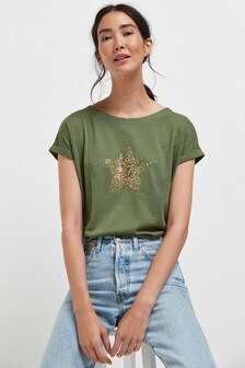 T-shirt à ourlet arrondi