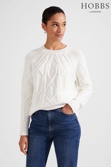 Hobbs Cream Maja Cable Jumper (201724) | ₪ 498