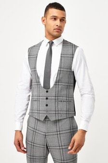 Grey Check Suit: Waistcoat (201877) | €9