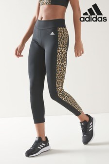 Leggings adidas D2M 7/8 taille haute imprimé léopard