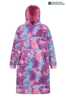 Mountain Warehouse Pink Kids Snug Borg Lined Hooded Blanket (202254) | kr376