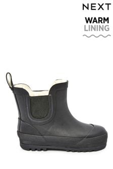 Black Warm Lined Ankle Wellies (203176) | R274 - R329