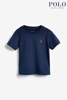Bleumarin albastru - Tricou pentru copii Polo Ralph Lauren din jerseu cu logo (203380) | 221 LEI - 251 LEI