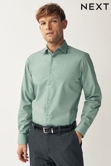 Aqua Green Regular Fit Easy Care Single Cuff Shirt (203549) | BGN 49