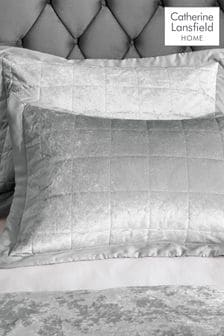 Catherine Lansfield Set of 2 Silver Crushed Velvet Pillowshams (204723) | AED139
