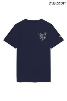 Bleumarin albastru - Tricou cu model grafic vultur pe spate pentru băieți Lyle & Scott  Teens (204849) | 167 LEI