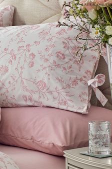 Laura Ashley Blush Pink 200 Thread Count Aria Set of 2 Pillowcases (204976) | OMR10