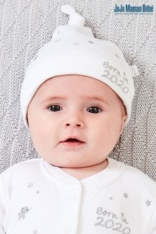 Gorro con bordado 2020 para bebé en blanco de JoJo Maman Bébé (204983) | 8 €
