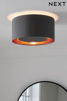 Grey Rico Flush Ceiling Light (205050) | €21
