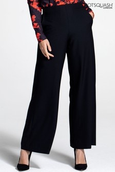 HotSquash Black Luxe-Lounge Wide Leg Crepe Trousers (205401) | TRY 881