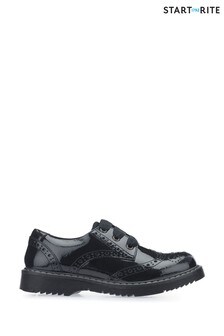 Start-Rite Impulsive Black Patent Leather School Shoes Wide Fit