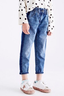 Side Panel Gathered Waist Jeans (3-16yrs)