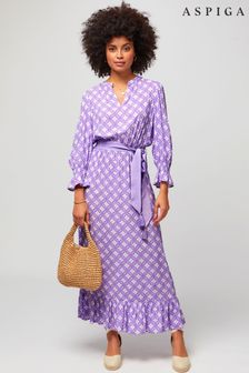 Aspiga Purple Maeve EcoVero™ Dress (206393) | SGD 290