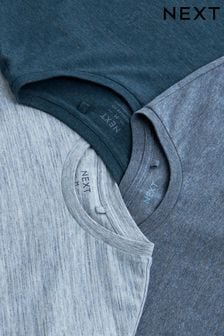 Blue/Navy 3PK Stag Marl T-Shirts (207013) | KRW62,100