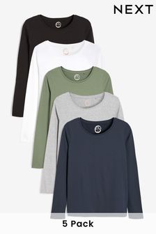 Multi Long Sleeve Tops 5 Pack (207265) | DKK315