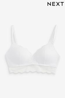 White Pad Non Wire Lace Bra (207301) | €8