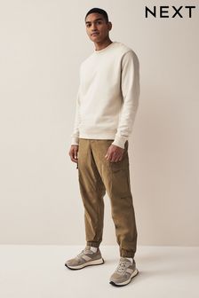 Tan Brown Regular Tapered Stretch Utility Cargo Trousers (207942) | HK$310