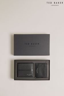 Ted Baker Saunder Black Saffiano Wallet Cardholder Set