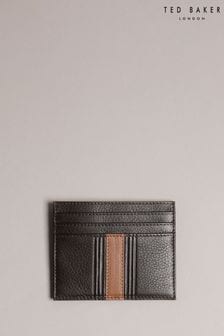 Ted Baker Brown Evet Striped Leather Cardholder (208147) | LEI 179