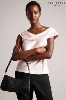 Ted Baker Deanaah Draped Neck Straight Nude Top (208264) | 57 €