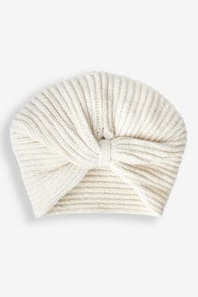 JoJo Maman Bébé Cream Girls' Knitted Turban (208425) | kr170